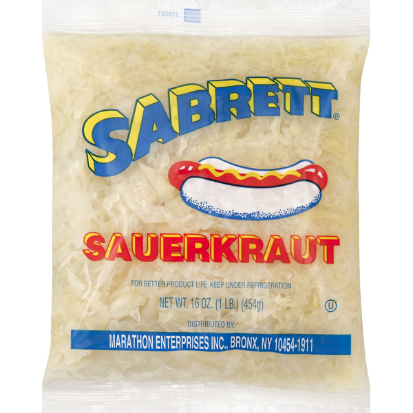 Pickles, Peppers & Olives Sabrett Sauerkraut hero