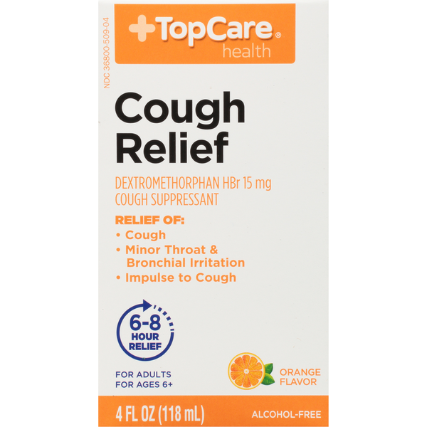 First Aid TopCare Cough Relief, Orange Flavor hero