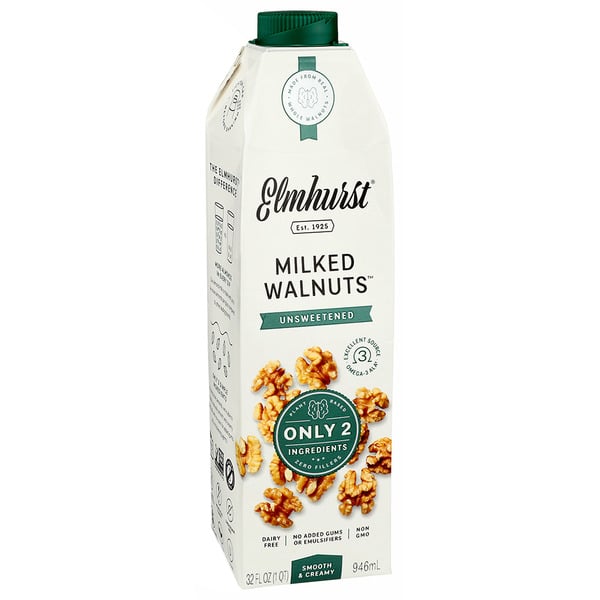 Soy & Lactose-Free Elmhurst Unsweetened Walnut Milk hero