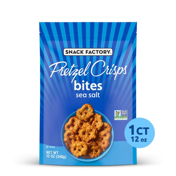 Chips & Pretzels Snack Factory Sea Salt Pretzel Crisps hero