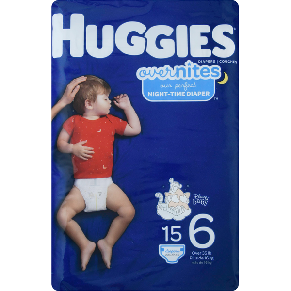 Diapers & Wipes Huggies Overnites Nighttime Baby Diapers Size 6 hero