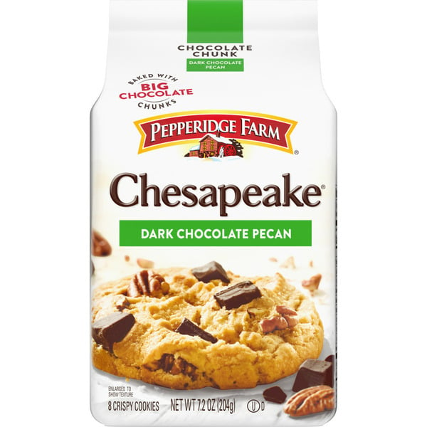 Packaged Cookies Pepperidge Farm Crispy Dark Chocolate Pecan Cookies hero