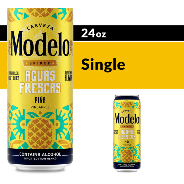 Modelo Spiked Aguas Frescas Pina Flavored Malt Beverage Can hero