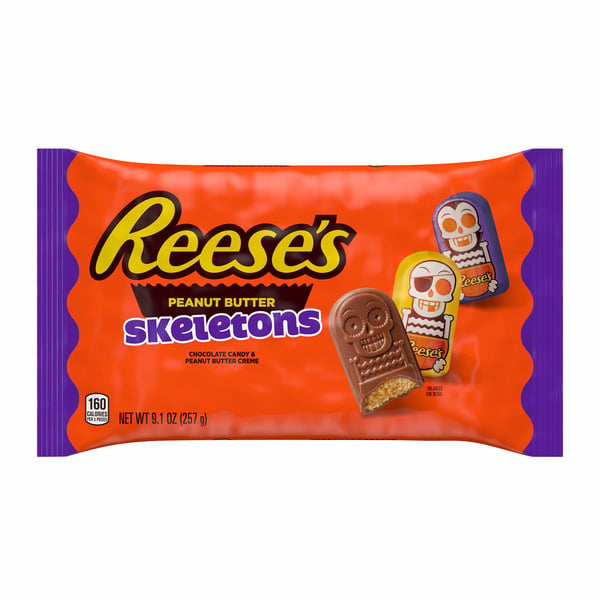 Cookies & Cakes Reese's Chocolate Peanut Butter Creme Skeletons Halloween Candy hero