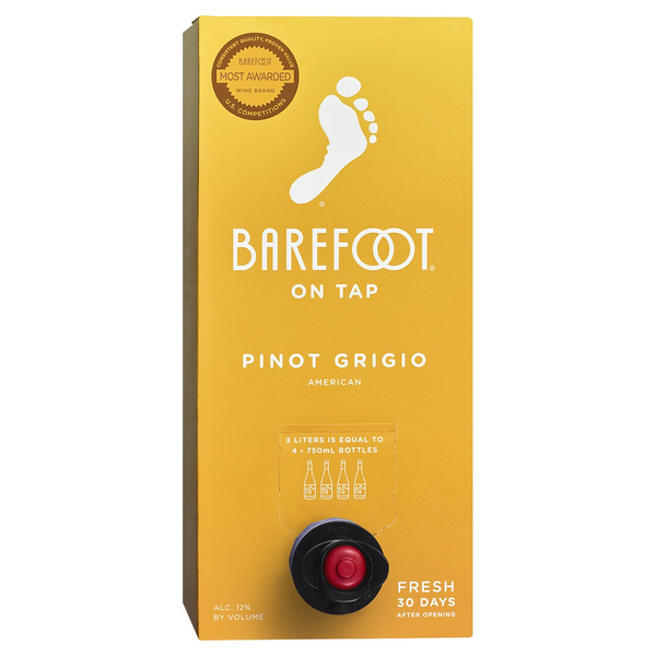 White Wines Barefoot On Tap Pinot Grigio White Wine Box Wine hero