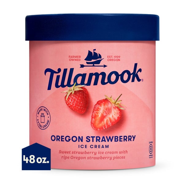 Packaged Meat Tillamook Oregon Strawberry Ice Cream hero