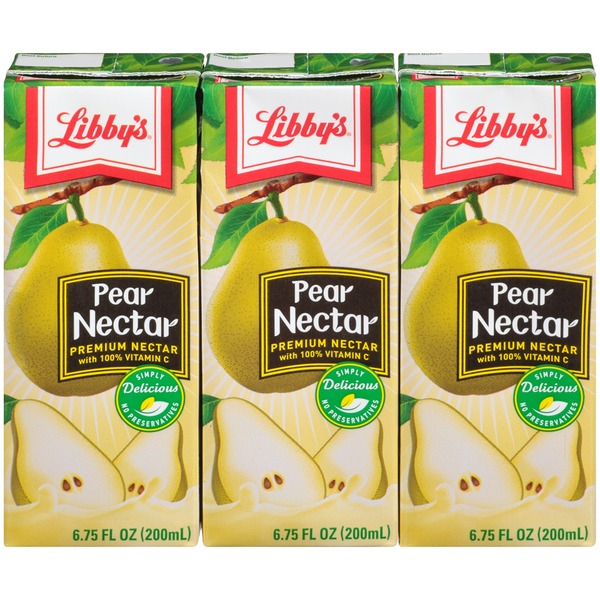 Juice Boxes Libby's Premium Pear with 100% Vitamin C Nectar hero