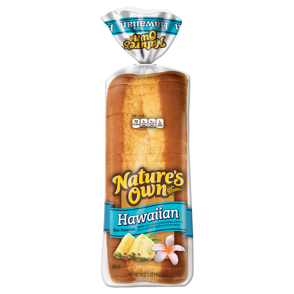 Packaged Bread Nature's Own Sliced Hawaiian Bread hero