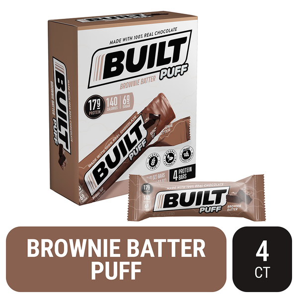 Energy & Granola Bars BUILT Protein Puff is a light, fluffy, marshmallow textured protein bar. hero