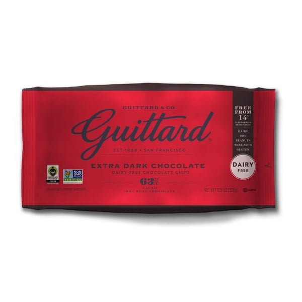 Baking Ingredients Guittard Chocolate Extra Dark, Dairy Free, Baking Chips hero