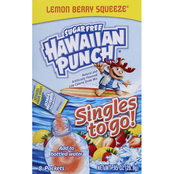 Cocoa & Drink Mixes Hawaiian Punch Drink Mix, Sugar Free, Lemon Berry Squeeze hero