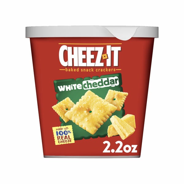 Crackers Cheez-It Cheese Crackers, Baked Snack Crackers, White Cheddar hero