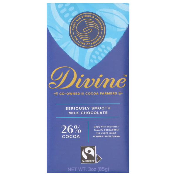 Candy & Chocolate Divine Milk Chocolate, 26% Cocoa hero