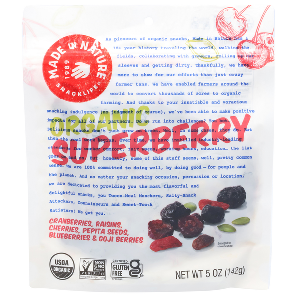 Nuts, Seeds & Dried Fruit Made In Nature Superberry, Organic hero