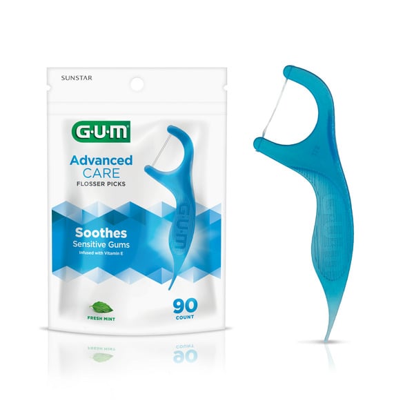 Oral Hygiene Sunstar GUM GUM  Advanced Care Floss Picks, Fresh Mint hero