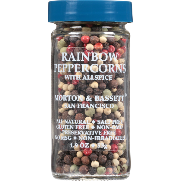 Spices & Seasonings Morton & Bassett Spices Peppercorns, with Allspice, Rainbow hero