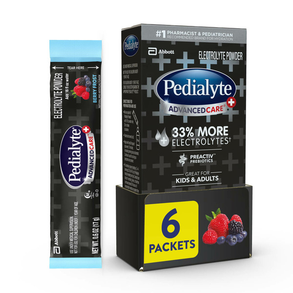 Baby Food & Formula Pedialyte Advanced Care Plus Electrolyte Powder Berry Frost Powder Packets hero