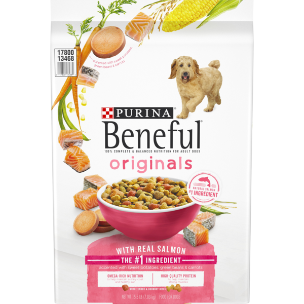 Dog Food & Care Purina Beneful Dry Dog Food, Originals Real Salmon With Sweet Potatoes, Green Beans & Carrots hero