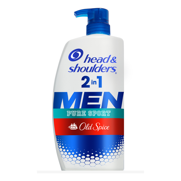 Head & Shoulders Mens 2 in 1 Dandruff Shampoo and Conditioner, Old Spice Pure Sport hero