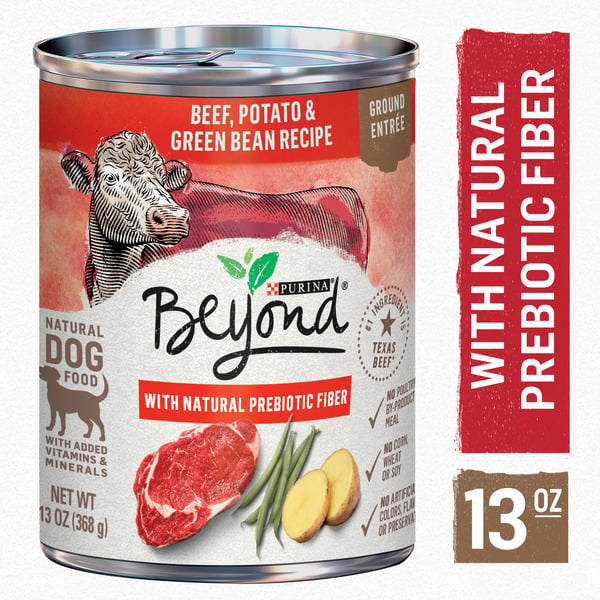 Purina Beyond Natural Wet Dog Food Pate, Grain Free Beef, Potato & Green Bean Recipe Ground Entree hero