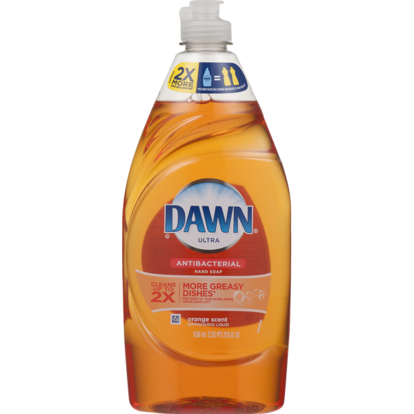 Dish Detergents Dawn Ultra Dishwashing Liquid Antibacterial Orange Scent hero