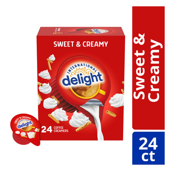 Cream International Delight Sweet & Creamy Coffee Creamer Singles hero