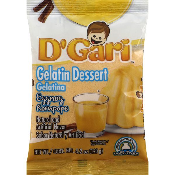 Baking & Supplies D'Gari Gelatin Dessert, Eggnog hero