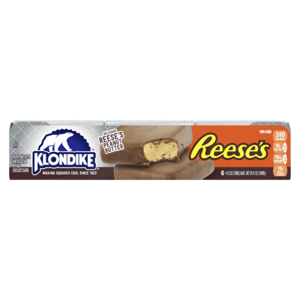 Ice Cream, Novelties & Ice Klondike Frozen Dairy Dessert Bars Reese's hero