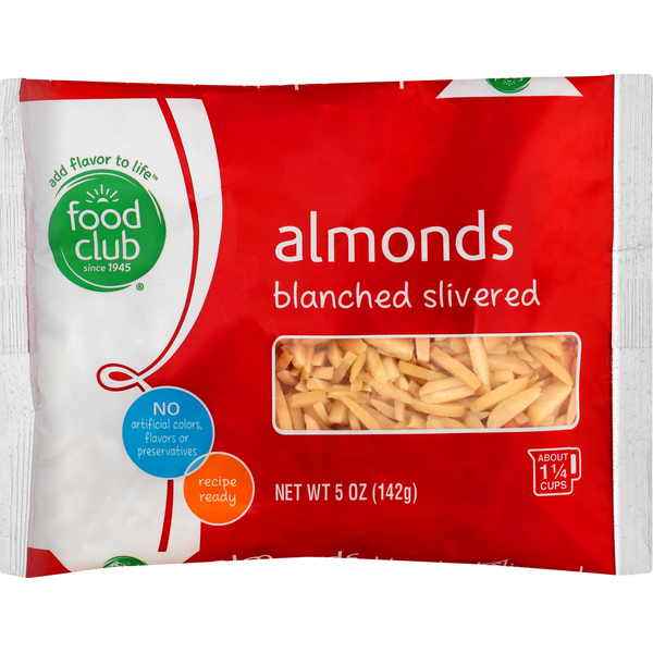 Nuts, Seeds & Dried Fruit Food Club Almonds, Blanched, Slivered hero