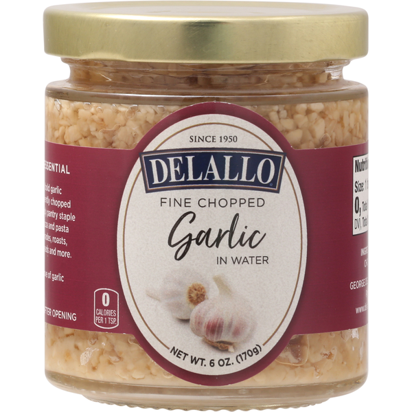 Canned & Jarred Vegetables DeLallo Garlic in Water, Fine Chopped hero