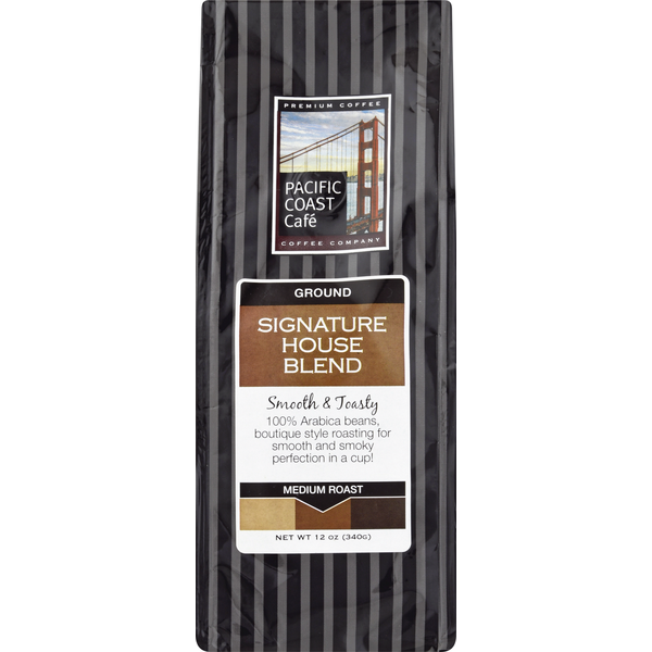 Coffee Pacific Coast Cafe Coffee, Premium, Ground, Medium Roast, Signature House Blend hero