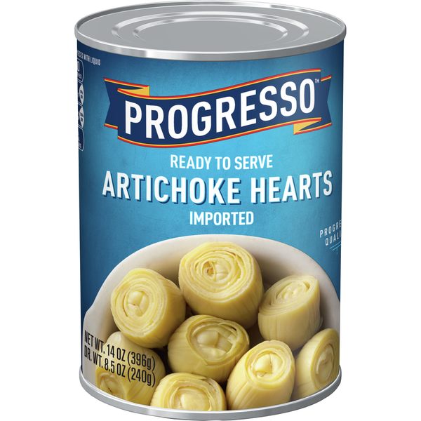 Pickled Goods & Olives Progresso Artichoke Hearts, Imported, Ready To Serve hero