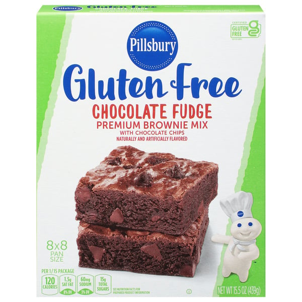 Doughs, Gelatins & Bake Mixes Pillsbury Gluten Free Chocolate Fudge Premium Brownie Mix With Chocolate Chips hero