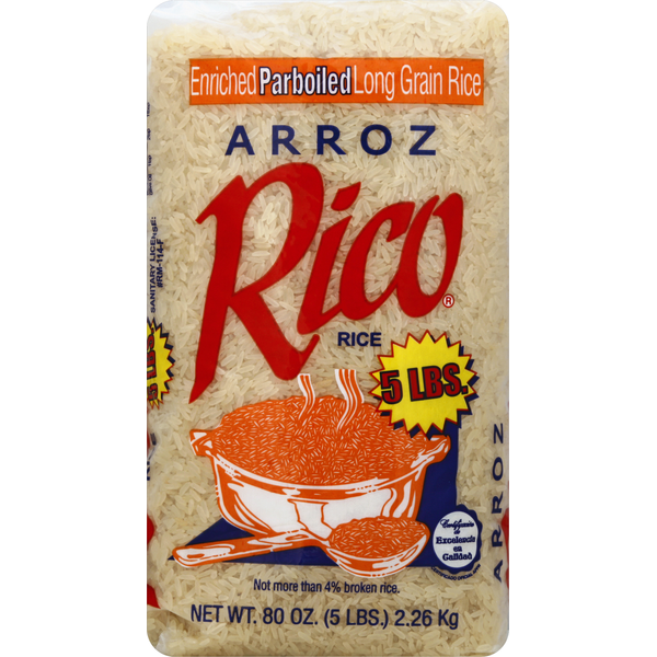 Grains, Rice & Dried Goods Rico's Rice, Enriched, Parboiled, Long Grain hero