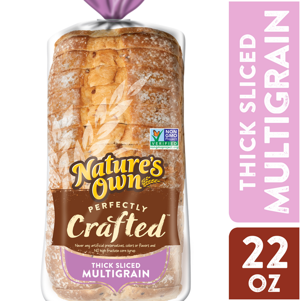 Misc. Bread, Rolls, & Buns Nature's Own Bread, Multigrain, Thick Sliced hero