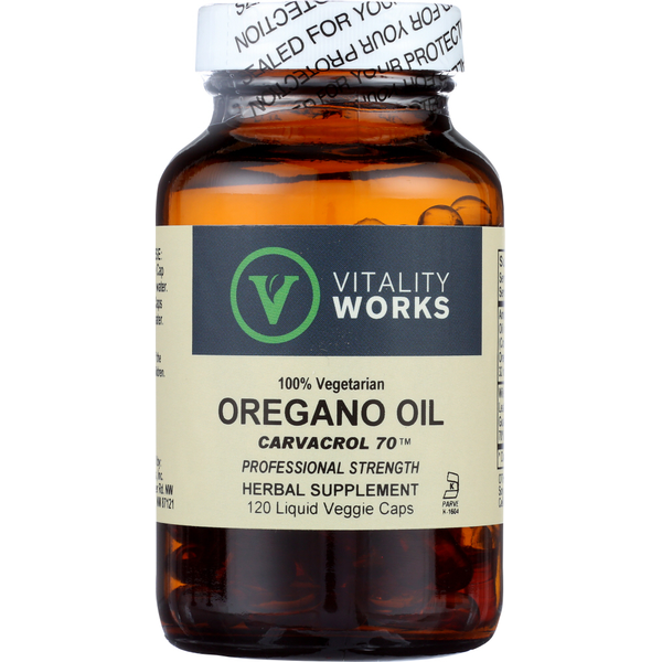 Vitamins & Supplements Vitality Works Oregano Oil Liquid Capsules Standardized hero