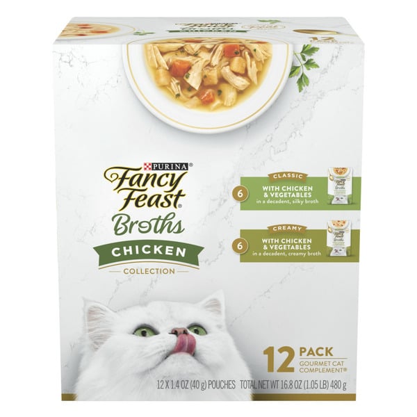 Cat Food & Care Purina Fancy Feast Chicken Broth Complement Lickable Grain Free Wet Cat Food hero