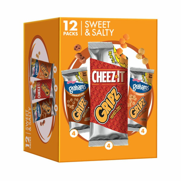 Cereal Gripz Tiny Baked Snack Crackers, Lunch Snacks, Office and Kids Snacks, Variety Pack hero