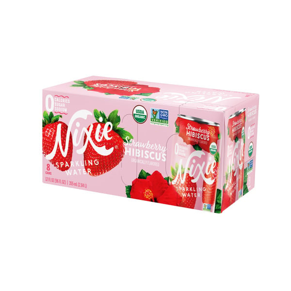 Water, Mixers & Sparkling Water Nixie Sparkling Water Strawberry Hibiscus hero