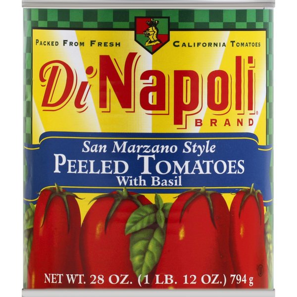 Canned & Jarred Vegetables Dinapoli Tomatoes, with Basil, San Marzano Style, Peeled hero