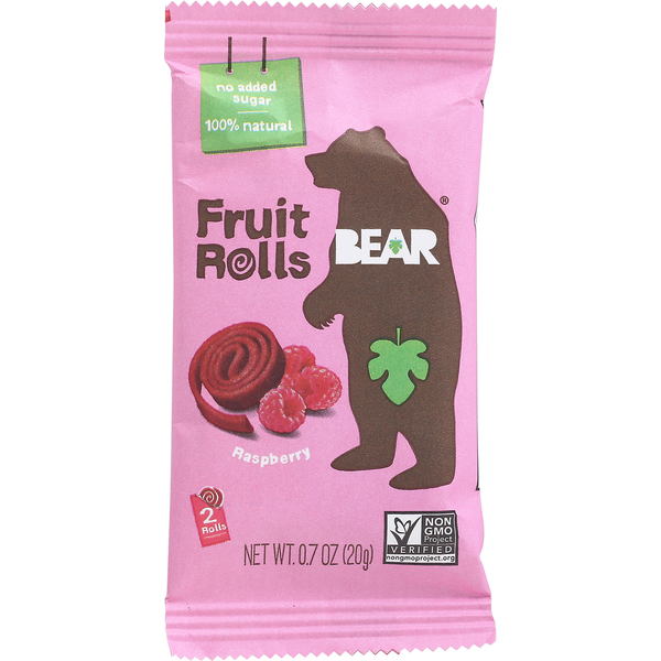 Fruit & Vegetable Snacks BEAR Fruit Rolls, Raspberry hero