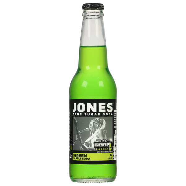 Soft Drinks Jones Cane Sugar Soda, Green Apple Flavor hero