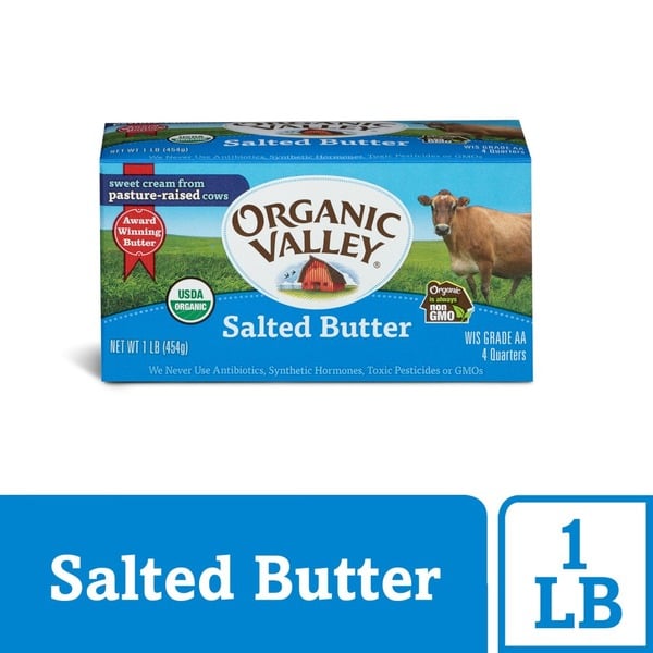 Butter, Margarine and Spread Organic Valley Salted Organic Butter hero