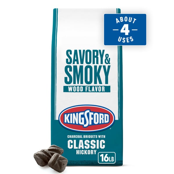 Instant Foods Kingsford Charcoal Briquettes with Classic Hickory, BBQ Charcoal for Grilling hero