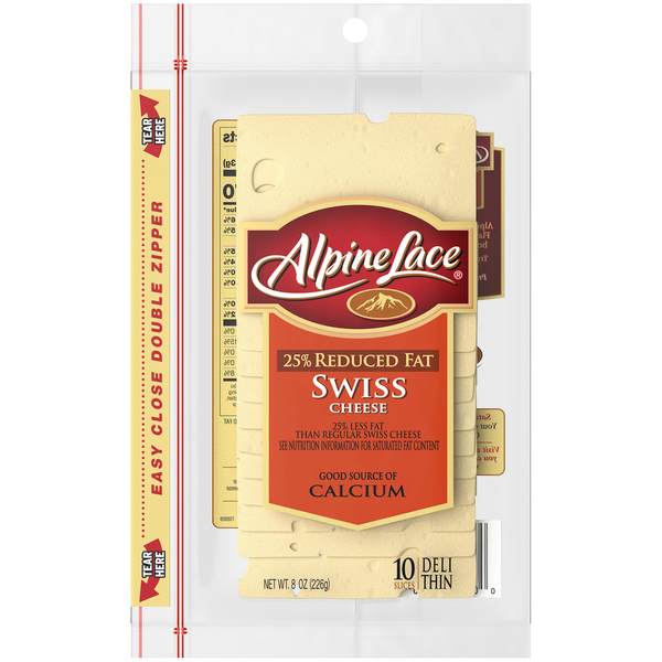 Cheese Alpine Lace 25% Reduced Fat Swiss Cheese hero