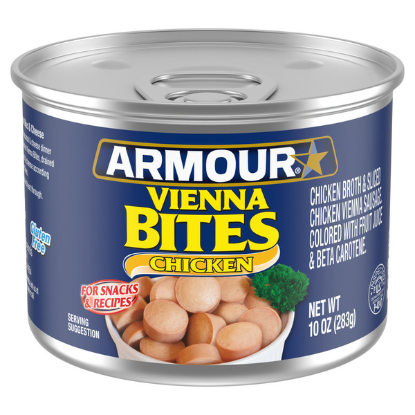 Pantry Armour Star Chicken Vienna Sausage Bites Canned Sausage hero