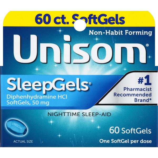 Stress & Sleep Aids Unisom Nighttime Sleep-Aid, 50 mg, SoftGels hero