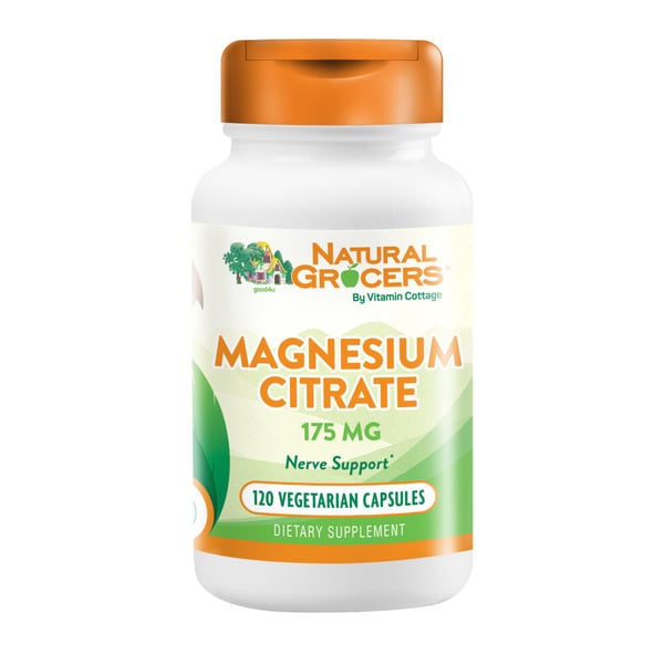 Vitamins & Supplements Natural Grocers 175mg Magnesium Citrate Vegetarian Capsules hero