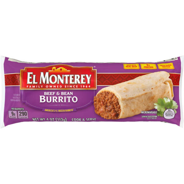 El Monterey Beef & Bean Burritos, Single Serve hero