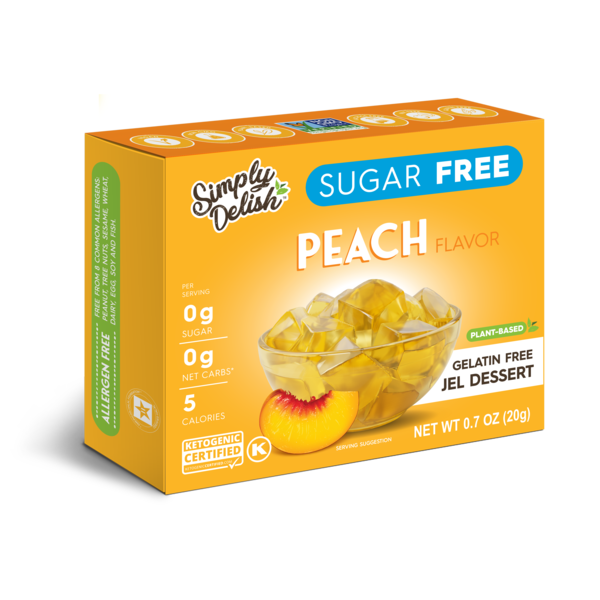 Doughs, Gelatins & Bake Mixes Simply Delish Peach Jel Sugar-Free, Plant-based, Ketogenic Certified hero